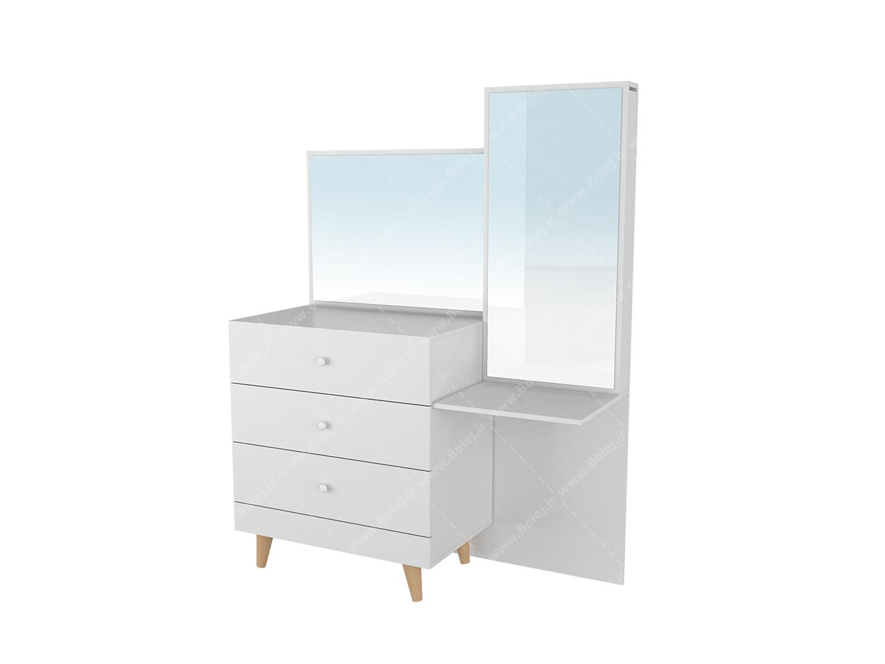 عکس میز آرایش قدی پایه چوبی کشودار TM 132